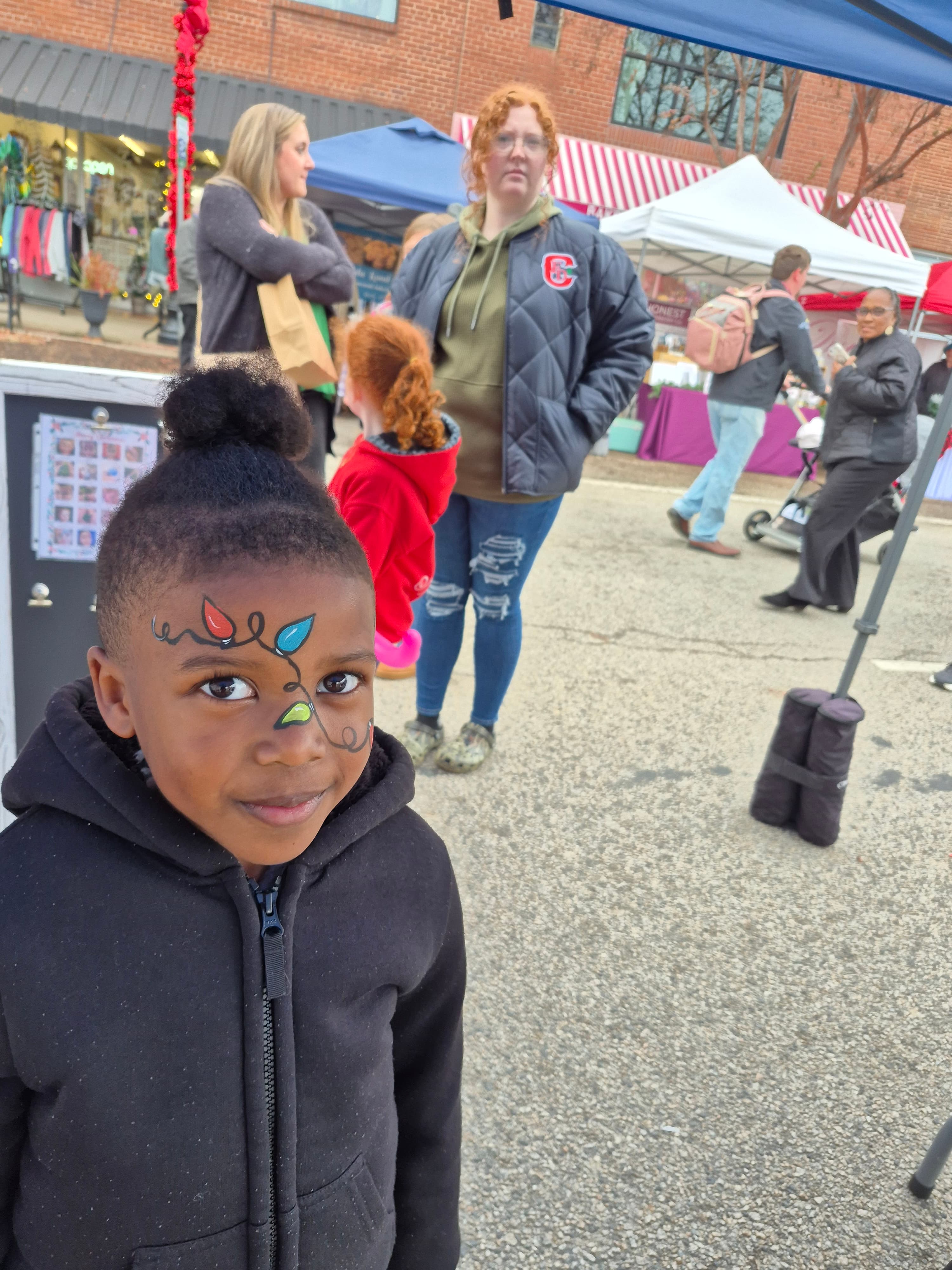 Colorful face paint design